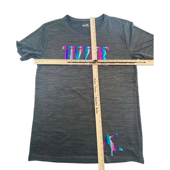 Disc Golf Shirt RAINBOW HOLOGRAPHIC HYZER Logo Unisex Jersey Active XL Grey - Picture 7 of 12